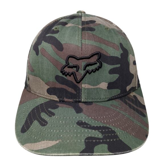 Fox Fitted Hat Multicolor XL Embroidered Logo Camouflage Flexfit 6 Panel - Picture 1 of 9
